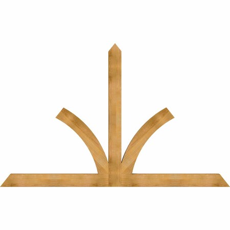 Ekena Millwork Richland Rough Sawn Timber Gable Bracket, Western Red Cedar, 108"W x 68"H x 4"D x 6"F, 15/12 Pitch GBW108X68X0406RIC00RWR